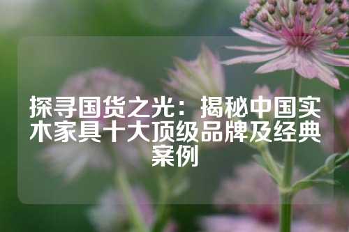 探寻国货之光：揭秘中国实木家具十大顶级品牌及经典案例