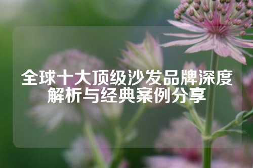 全球十大顶级沙发品牌深度解析与经典案例分享