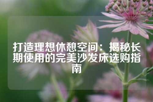 打造理想休憩空间:揭秘长期使用的完美沙发床选购指南