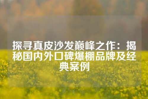 探寻真皮沙发巅峰之作：揭秘国内外口碑爆棚品牌及经典案例