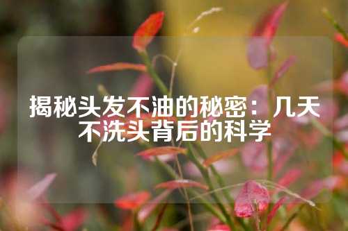 揭秘头发不油的秘密：几天不洗头背后的科学