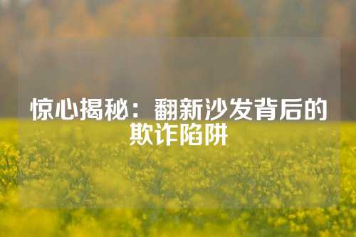 惊心揭秘：翻新沙发背后的欺诈陷阱