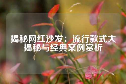 揭秘网红沙发:流行款式大揭秘与经典案例赏析