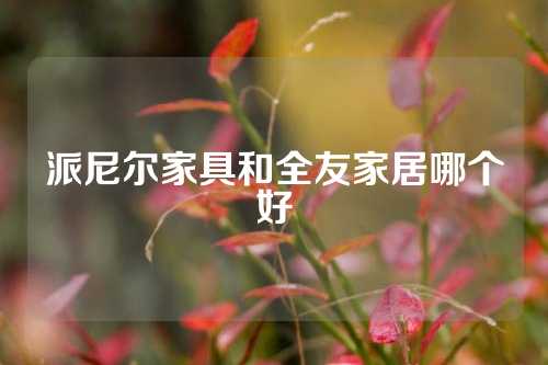 派尼尔家具和全友家居哪个好