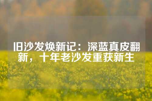 旧沙发焕新记：深蓝真皮翻新，十年老沙发重获新生