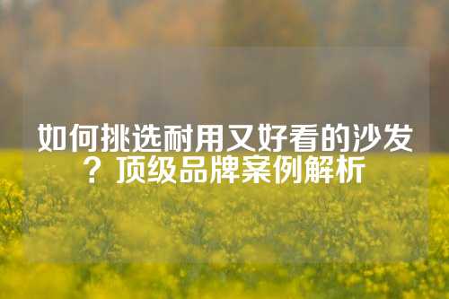 如何挑选耐用又好看的沙发？顶级品牌案例解析