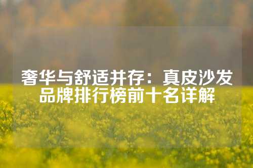 奢华与舒适并存：真皮沙发品牌排行榜前十名详解
