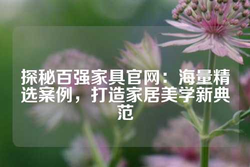 探秘百强家具官网：海量精选案例，打造家居美学新典范