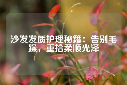 沙发发质护理秘籍:告别毛躁,重拾柔顺光泽