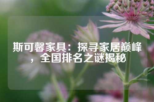 斯可馨家具：探寻家居巅峰，全国排名之谜揭秘