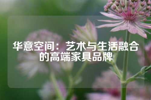 华意空间：艺术与生活融合的高端家具品牌