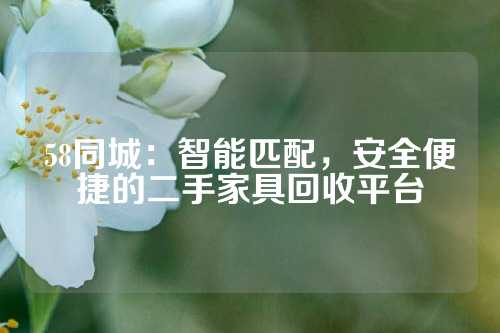 58同城：智能匹配，安全便捷的二手家具回收平台
