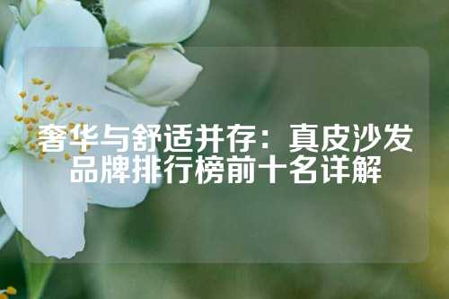 奢华与舒适并存：真皮沙发品牌排行榜前十名详解