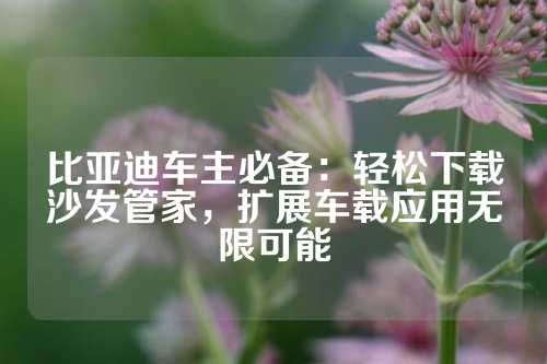 比亚迪车主必备：轻松下载沙发管家，扩展车载应用无限可能