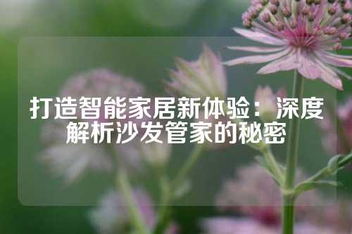 打造智能家居新体验：深度解析沙发管家的秘密