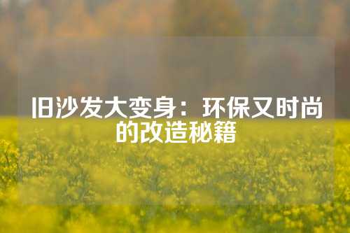 旧沙发大变身：环保又时尚的改造秘籍