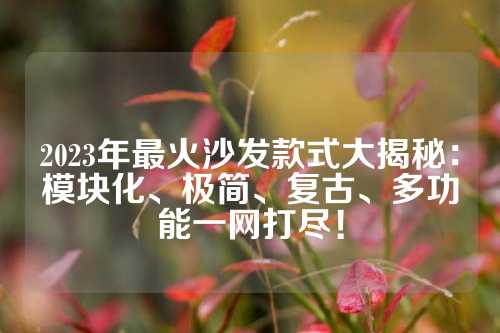2023年最火沙发款式大揭秘：模块化、极简、复古、多功能一网打尽！