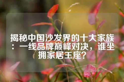 揭秘中国沙发界的十大家族:一线品牌巅峰对决,谁坐拥家居王座?