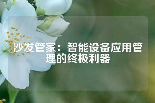 沙发管家：智能设备应用管理的终极利器