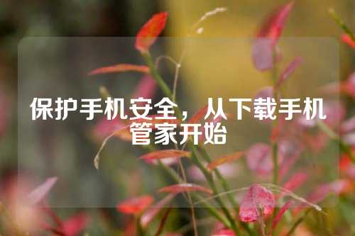 保护手机安全，从下载手机管家开始