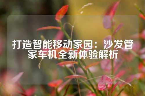 打造智能移动家园：沙发管家车机全新体验解析