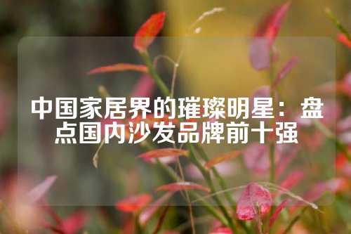 中国家居界的璀璨明星：盘点国内沙发品牌前十强