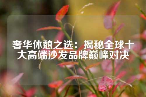 奢华休憩之选：揭秘全球十大高端沙发品牌巅峰对决