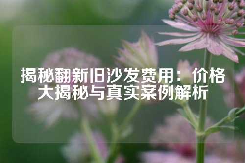 揭秘翻新旧沙发费用：价格大揭秘与真实案例解析