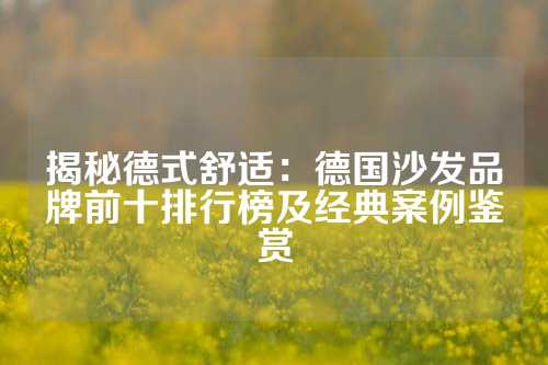 揭秘德式舒适：德国沙发品牌前十排行榜及经典案例鉴赏