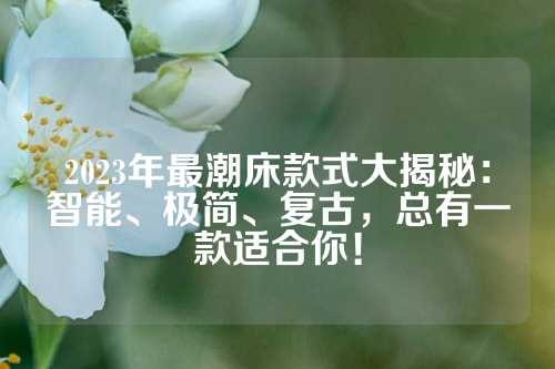 2023年最潮床款式大揭秘：智能、极简、复古，总有一款适合你！