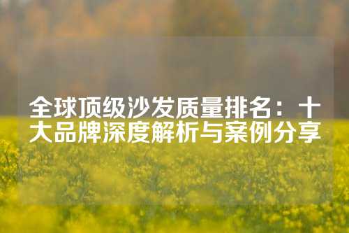 全球顶级沙发质量排名：十大品牌深度解析与案例分享