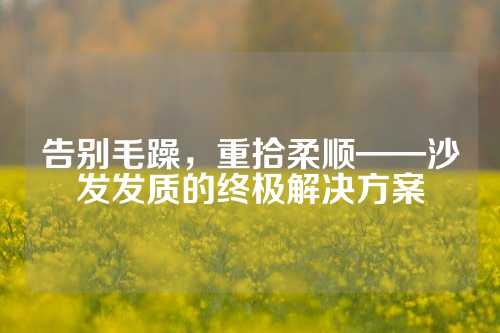 告别毛躁，重拾柔顺——沙发发质的终极解决方案