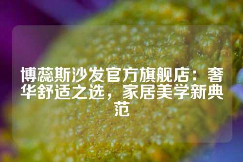博蕊斯沙发官方旗舰店：奢华舒适之选，家居美学新典范