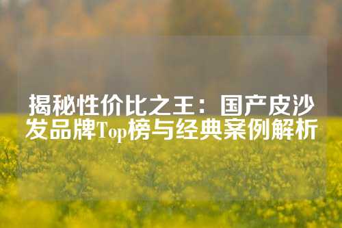 揭秘性价比之王：国产皮沙发品牌Top榜与经典案例解析