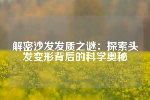 解密沙发发质之谜：探索头发变形背后的科学奥秘