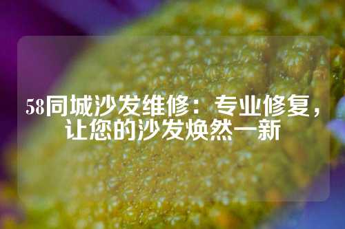 58同城沙发维修：专业修复，让您的沙发焕然一新