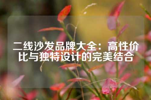 二线沙发品牌大全：高性价比与独特设计的完美结合