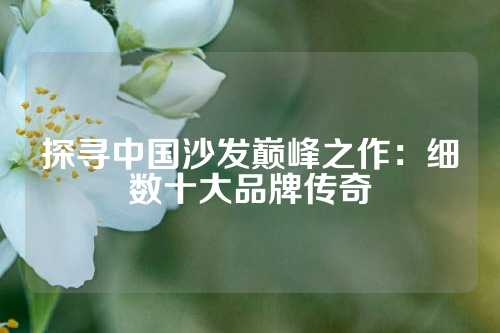 探寻中国沙发巅峰之作：细数十大品牌传奇