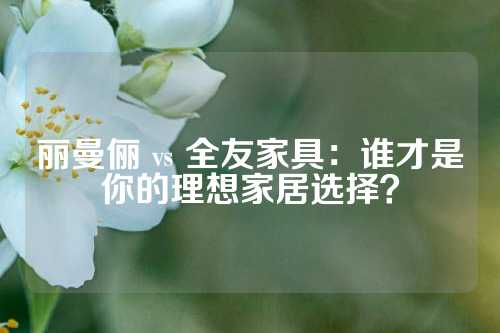 丽曼俪 vs 全友家具：谁才是你的理想家居选择？