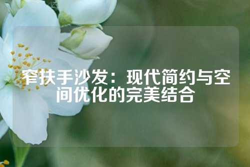窄扶手沙发：现代简约与空间优化的完美结合