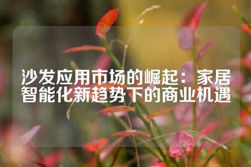 沙发应用市场的崛起：家居智能化新趋势下的商业机遇