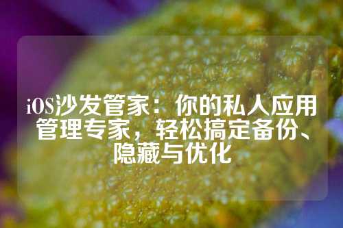 iOS沙发管家：你的私人应用管理专家，轻松搞定备份、隐藏与优化