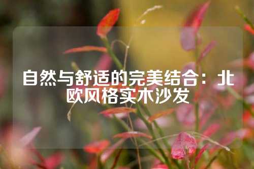 自然与舒适的完美结合：北欧风格实木沙发