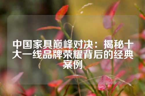 中国家具巅峰对决:揭秘十大一线品牌荣耀背后的经典案例