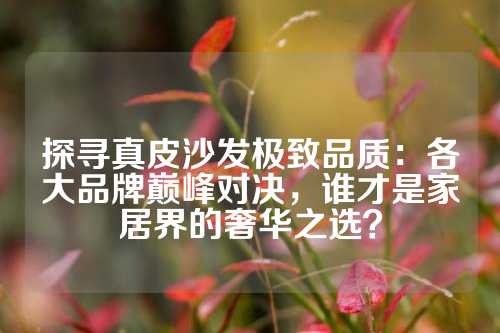 探寻真皮沙发极致品质：各大品牌巅峰对决，谁才是家居界的奢华之选？