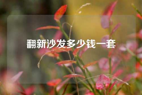 翻新沙发多少钱一套