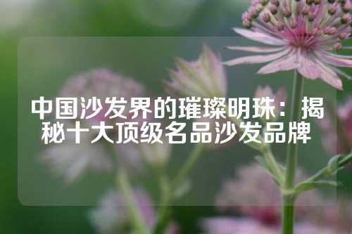 中国沙发界的璀璨明珠：揭秘十大顶级名品沙发品牌