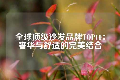 全球顶级沙发品牌TOP10：奢华与舒适的完美结合