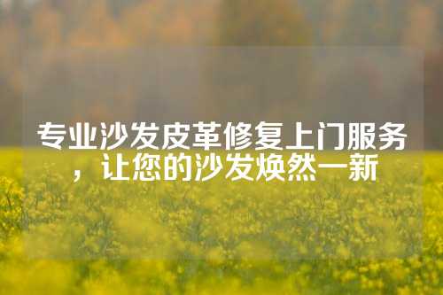 专业沙发皮革修复上门服务，让您的沙发焕然一新