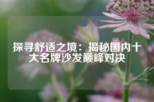 探寻舒适之境：揭秘国内十大名牌沙发巅峰对决